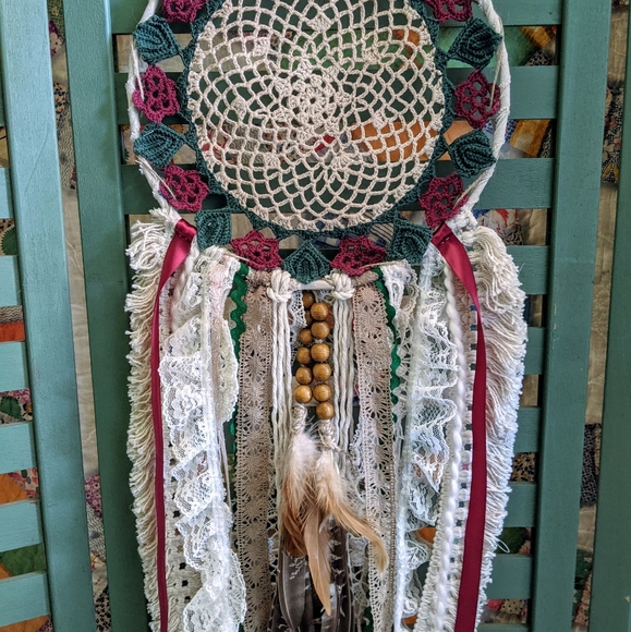 Nwt Handcrafted Shabby Chic Boho Dream Catcher - Picture 2 of 9